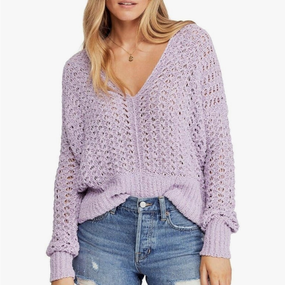 Lavender Free People Sweater